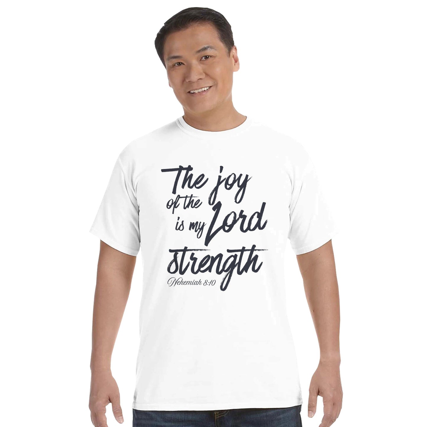 The Joy of the Lord Is My Strength Faith Forward Tee - Bubble Gum Wink