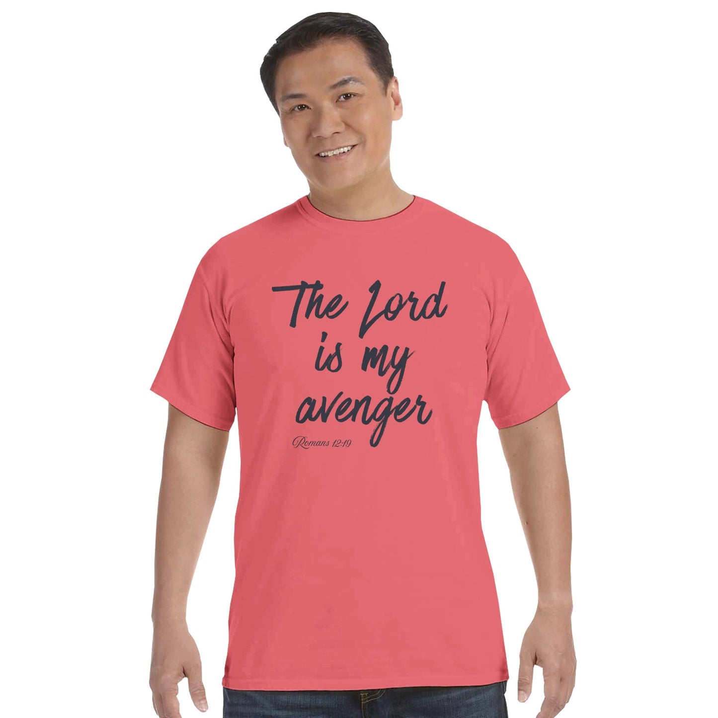 The Lord Is My Avenger Faith Forward Tee - Bubble Gum Wink