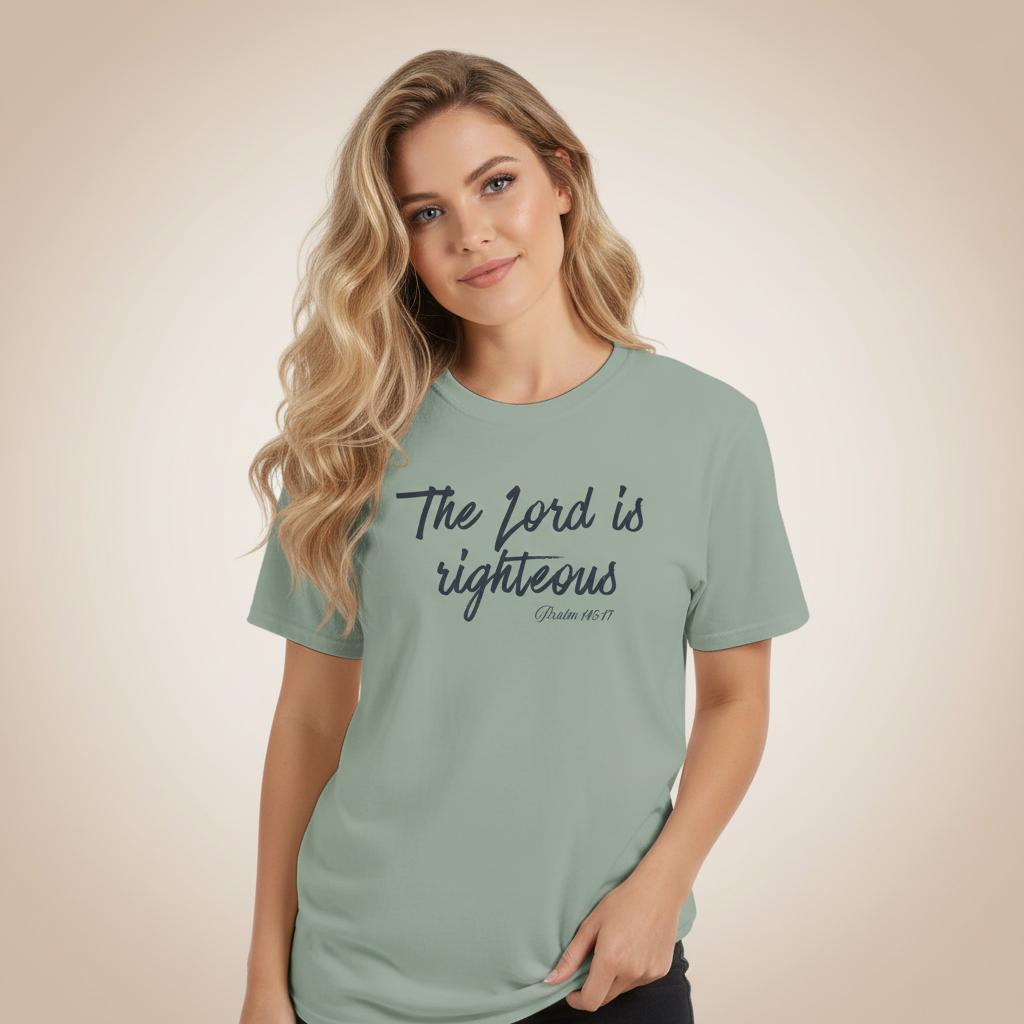 The Lord Is Righteous Faith Forward Tee - Bubble Gum Wink