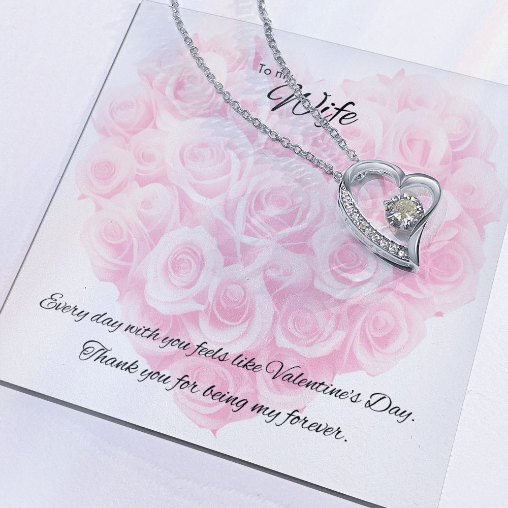 To My Wife – Forever Love Necklace [Every Day Is Valentine’s Card] - Bubble Gum Wink