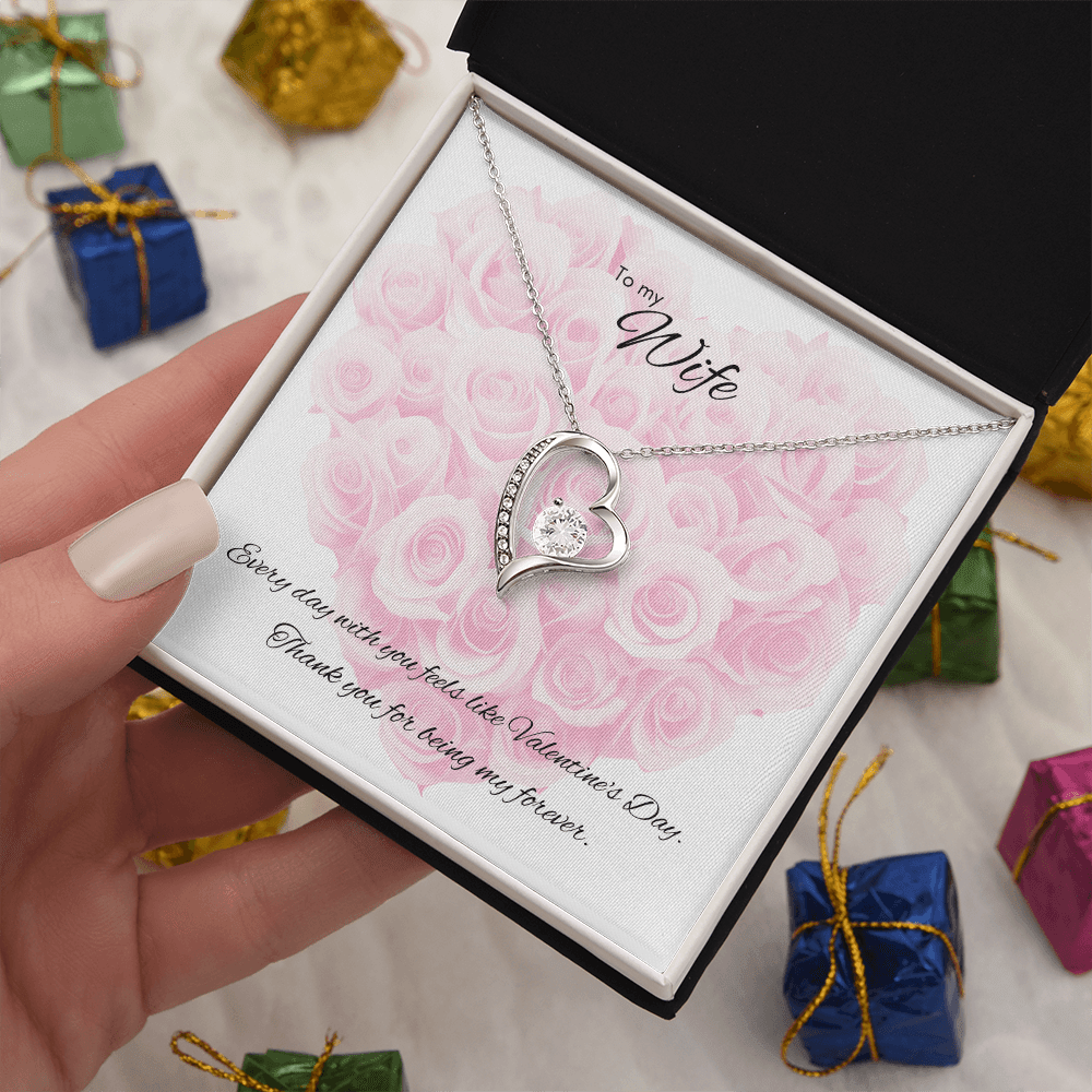 To My Wife – Forever Love Necklace [Every Day Is Valentine’s Card] - Bubble Gum Wink