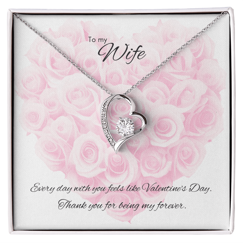 To My Wife – Forever Love Necklace [Every Day Is Valentine’s Card] - Bubble Gum Wink