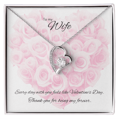 To My Wife – Forever Love Necklace [Every Day Is Valentine’s Card] - Bubble Gum Wink