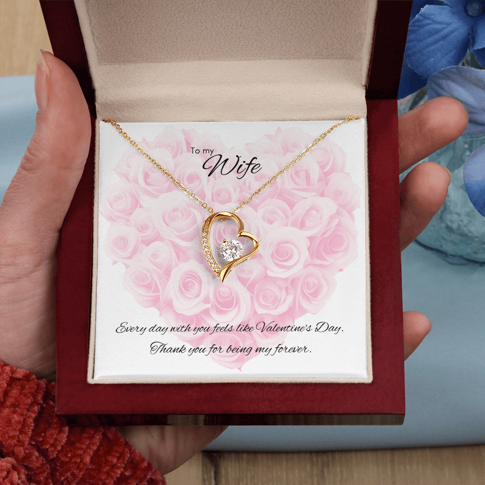To My Wife – Forever Love Necklace [Every Day Is Valentine’s Card] - Bubble Gum Wink