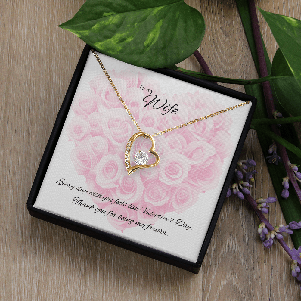 To My Wife – Forever Love Necklace [Every Day Is Valentine’s Card] - Bubble Gum Wink