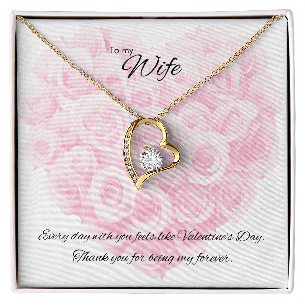 To My Wife – Forever Love Necklace [Every Day Is Valentine’s Card] - Bubble Gum Wink