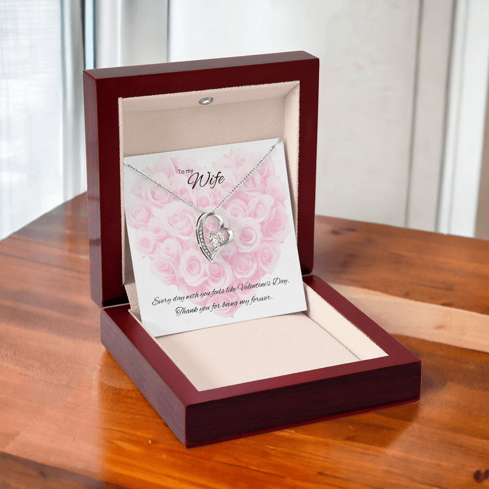To My Wife – Forever Love Necklace [Every Day Is Valentine’s Card] - Bubble Gum Wink