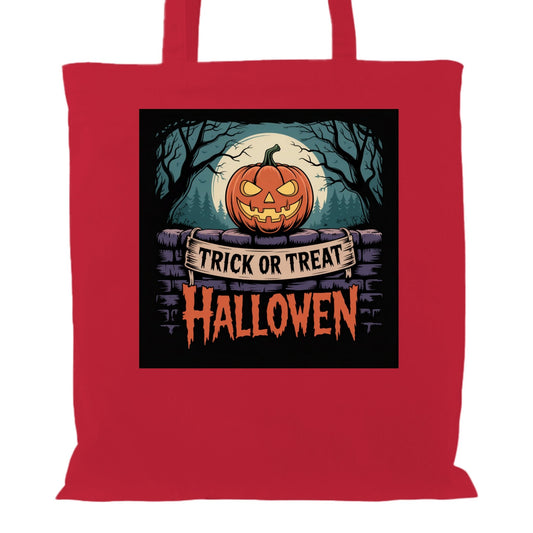 Trick or Treat Halloween Canvas Tote – Spooky & Sustainable - Bubble Gum Wink