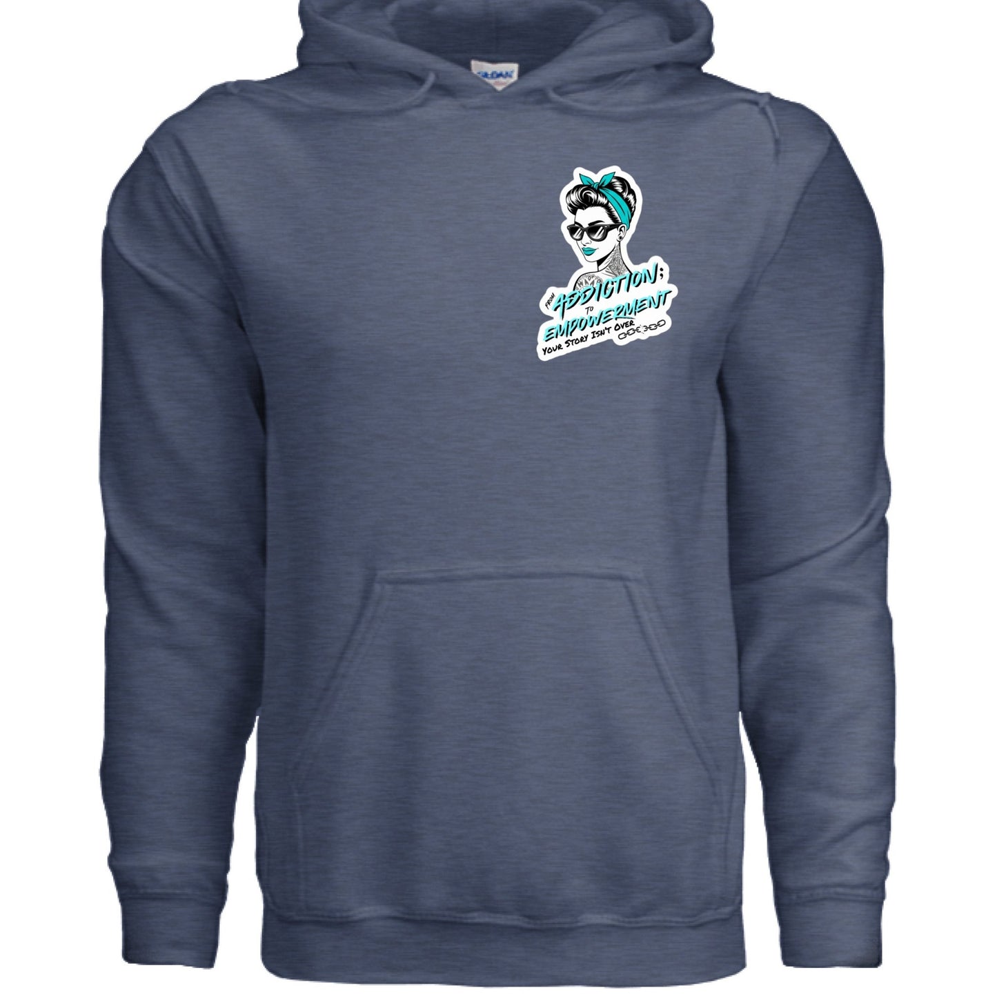 Turquoise Addiction → Empowerment Hoodie | Fierce Sweatshirt - Bubble Gum Wink