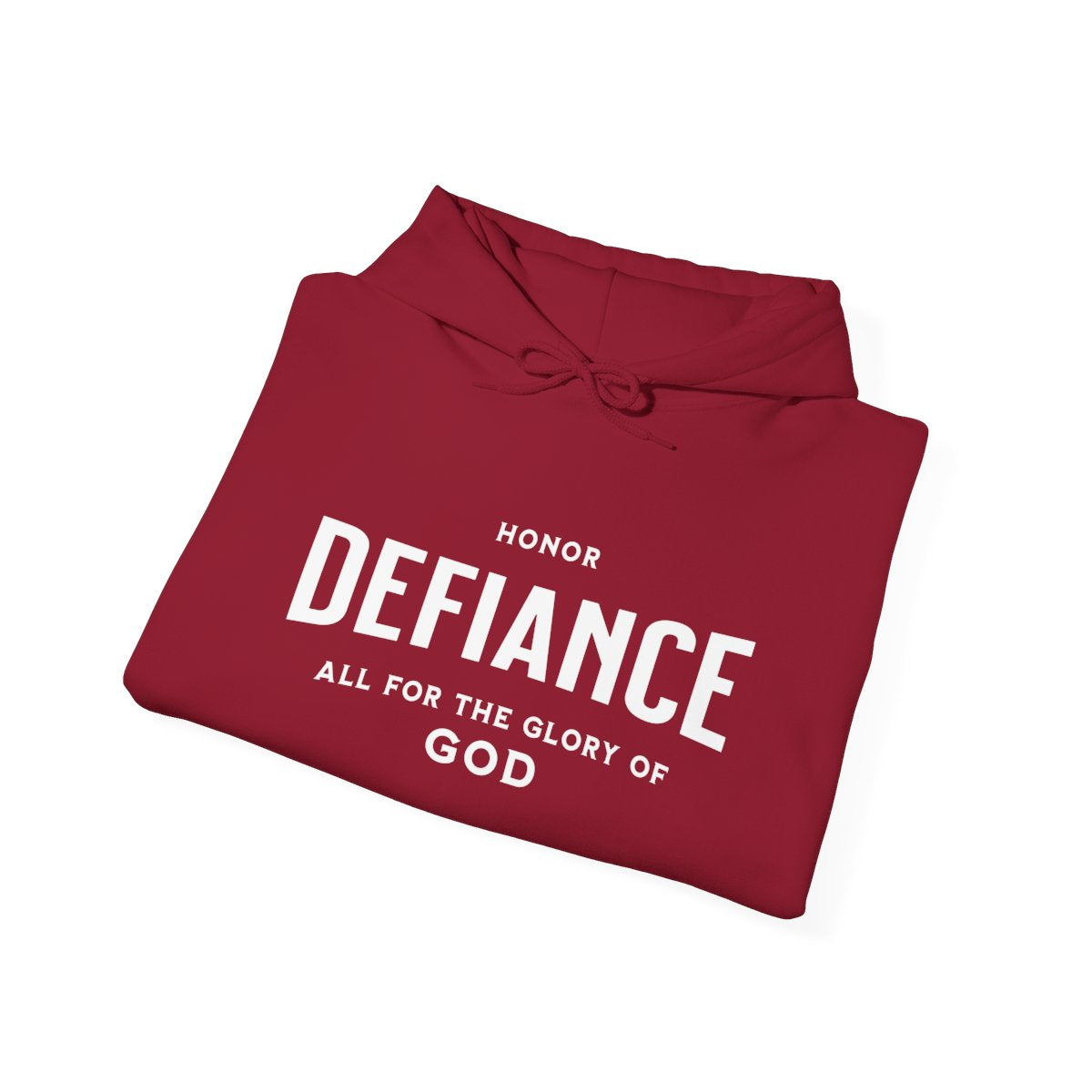 Honor Defiance White Print Hoodie