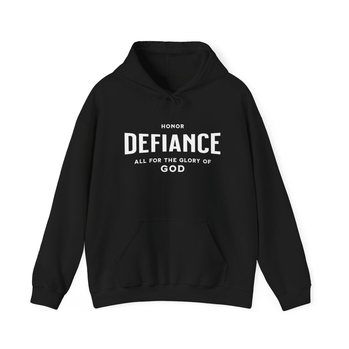 Honor Defiance White Print Hoodie