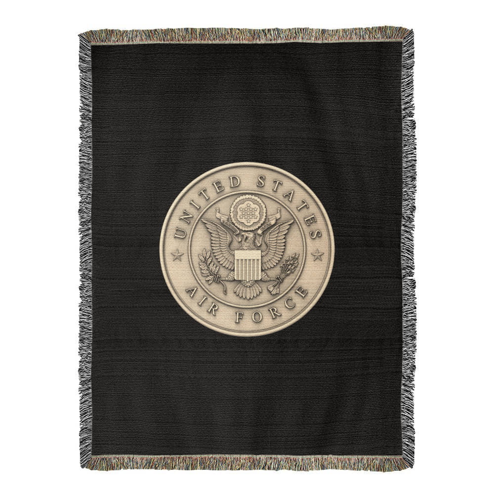 United States Air Force Woven Throw Blanket – Cotton Military Tribute - Bubble Gum Wink
