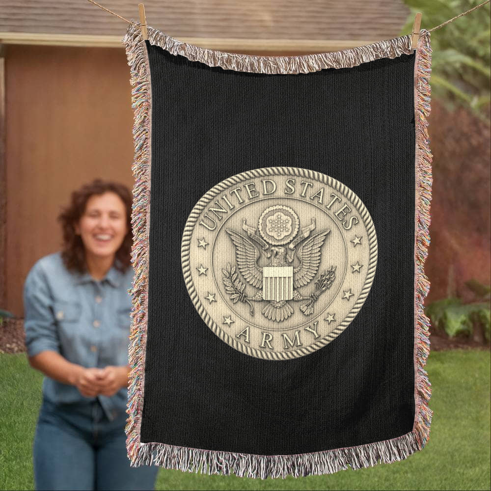 United States Army Woven Throw Blanket – Duty, Honor, Country - Bubble Gum Wink