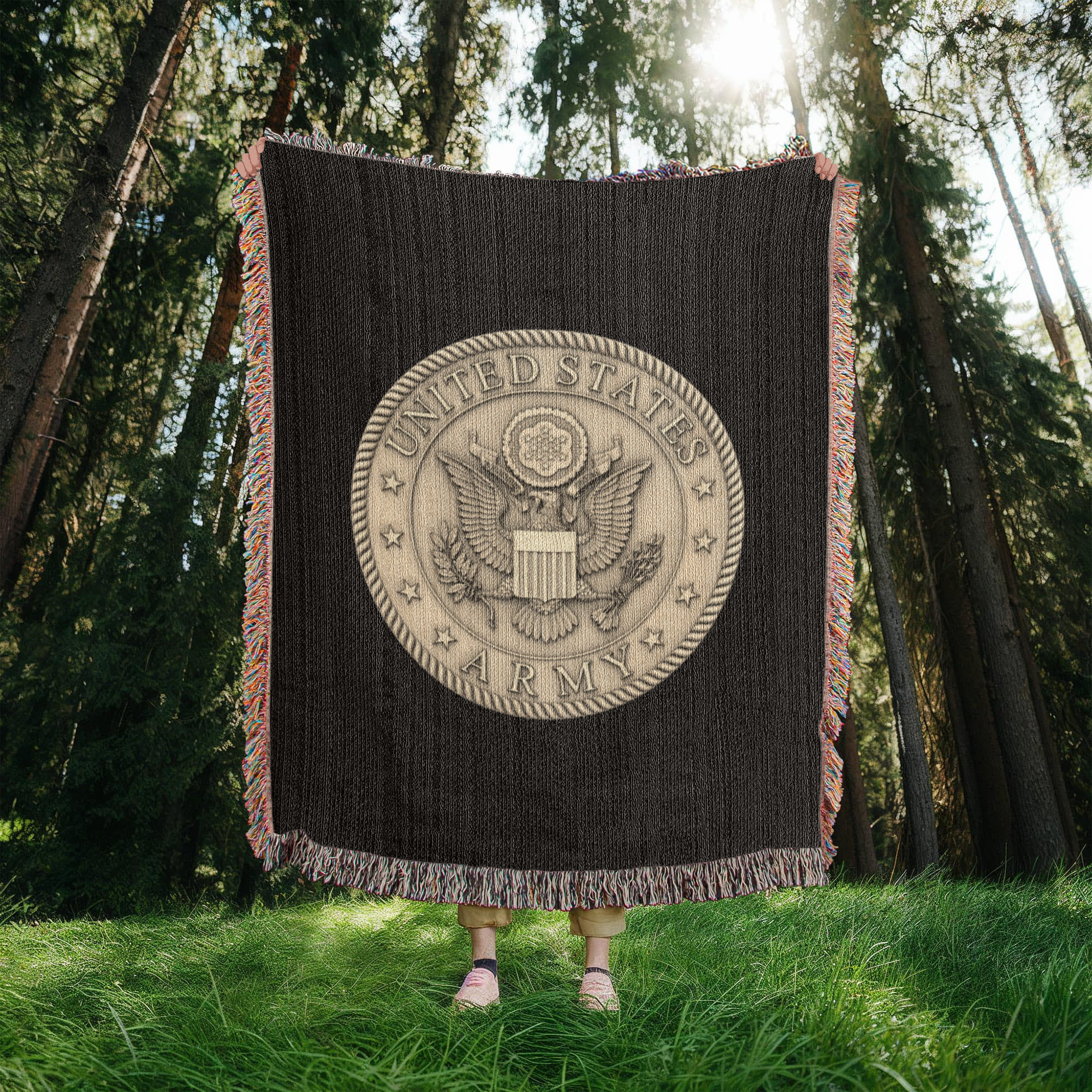 United States Army Woven Throw Blanket – Duty, Honor, Country - Bubble Gum Wink