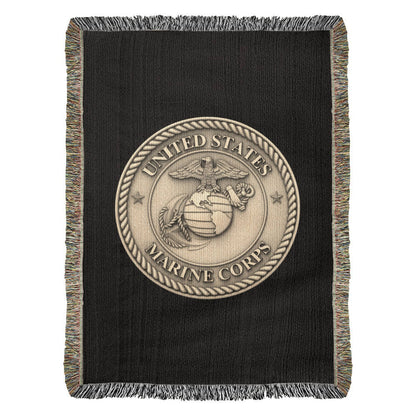 United States Marine Corps Woven Throw Blanket – Semper Fidelis Tribute - Bubble Gum Wink