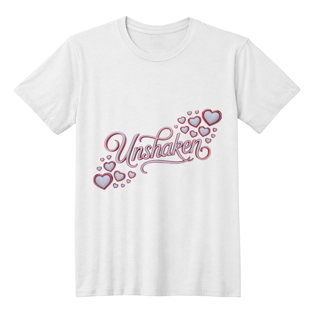 Unshaken Heart – Faith Over Fear Tee - Bubble Gum Wink