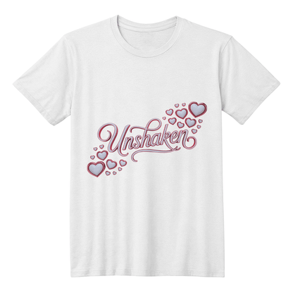 Unshaken Heart – Faith Over Fear Tee - Bubble Gum Wink