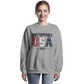 Unstoppable USA 2025 Sweatshirt | Bold Patriotic Fleece Pullover - Bubble Gum Wink