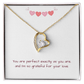 Perfectly You Heart Necklace in gold with crystal accent, in gift box with love message