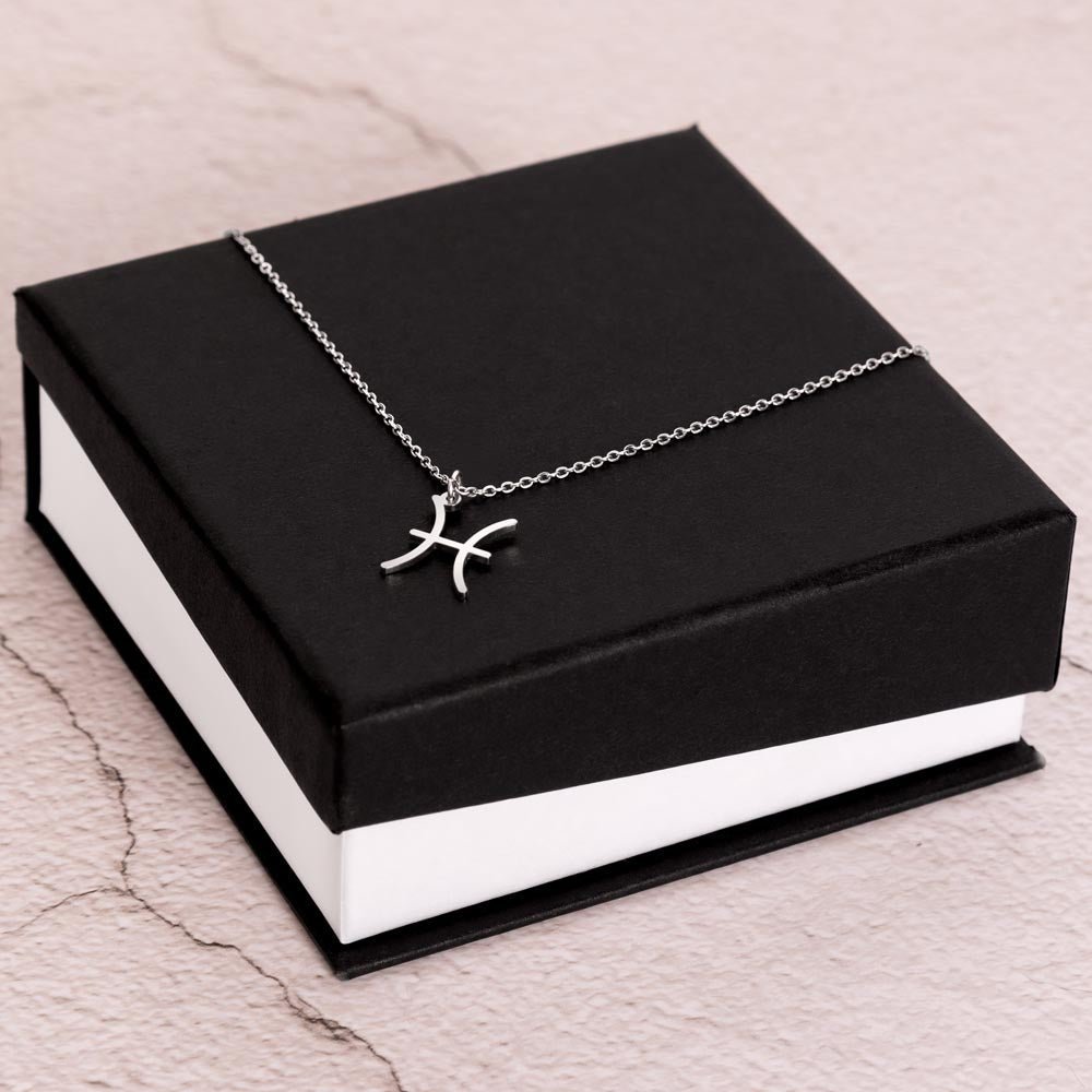 Zodiac Pendant Necklace – Astrology Gift for Her - Bubble Gum Wink