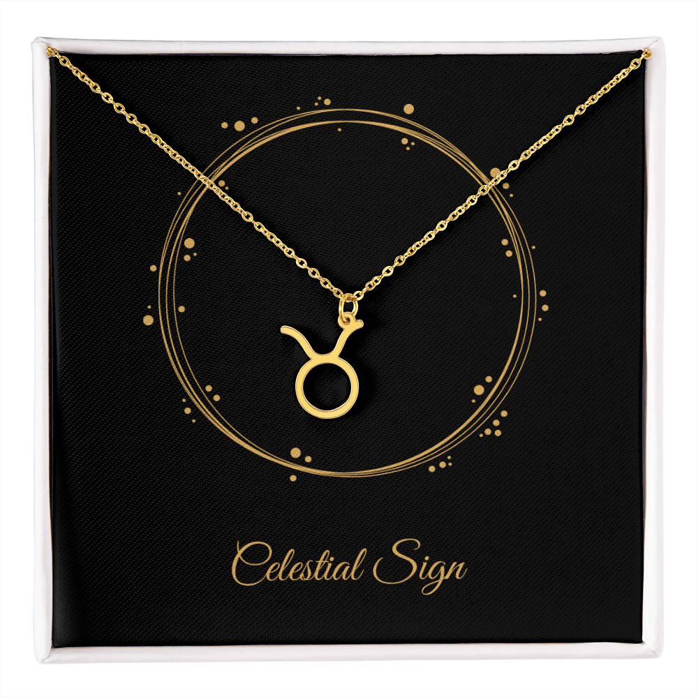 Zodiac Pendant Necklace – Personalized Astrology Gift for Her - Bubble Gum Wink