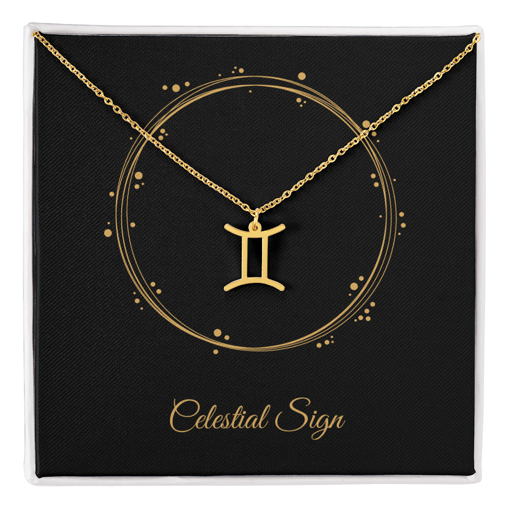 Zodiac Pendant Necklace – Personalized Astrology Gift for Her - Bubble Gum Wink