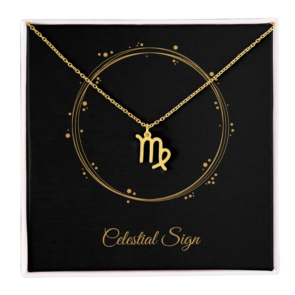 Zodiac Pendant Necklace – Personalized Astrology Gift for Her - Bubble Gum Wink
