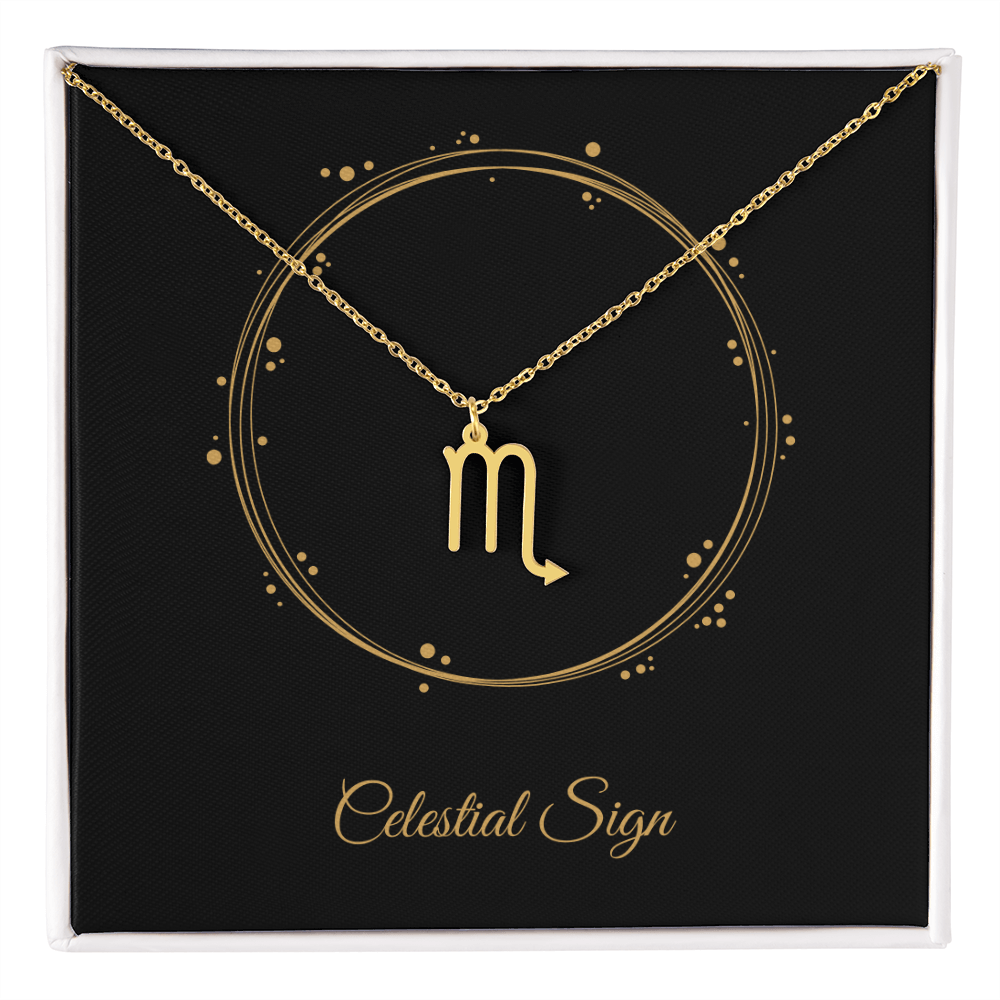 Zodiac Pendant Necklace – Personalized Astrology Gift for Her - Bubble Gum Wink