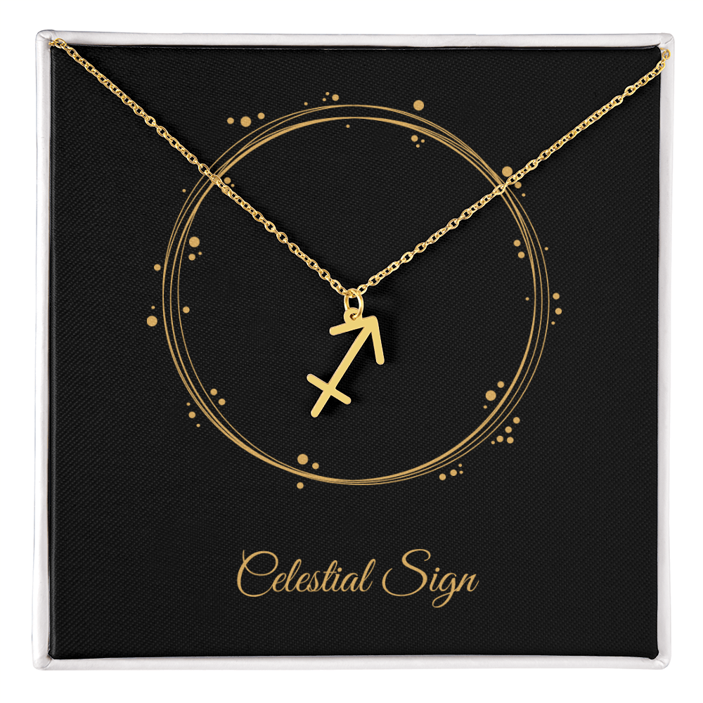 Zodiac Pendant Necklace – Personalized Astrology Gift for Her - Bubble Gum Wink