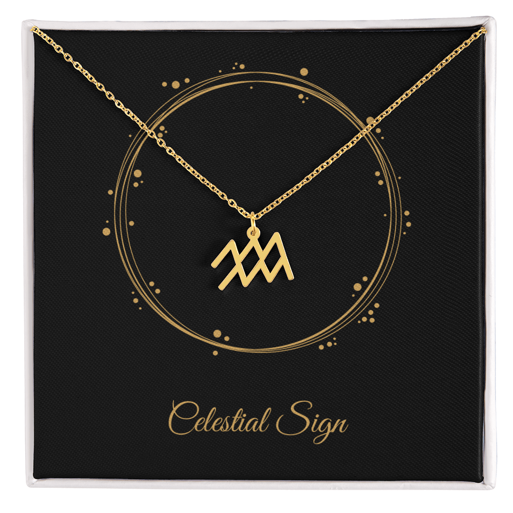 Zodiac Pendant Necklace – Personalized Astrology Gift for Her - Bubble Gum Wink